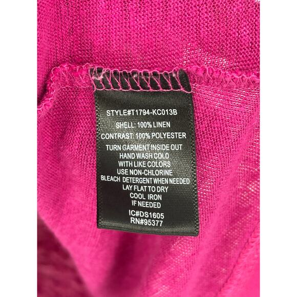 Anthropologie Sanctuary Pink Sleeveless Linen Blouse V-Neck Workwear Casual S - Picture 4 of 6